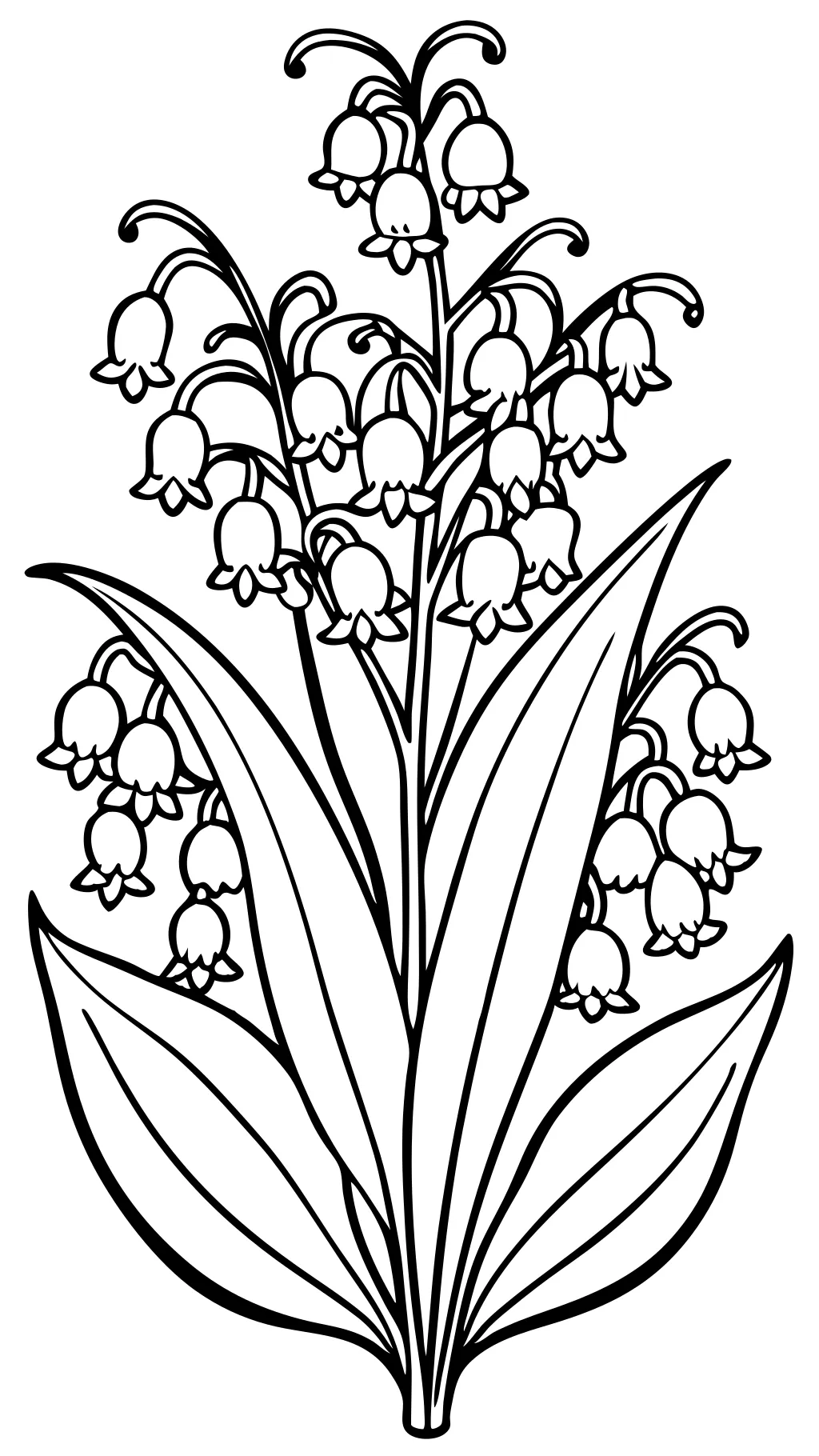 Página para colorear de Lily of the Valley